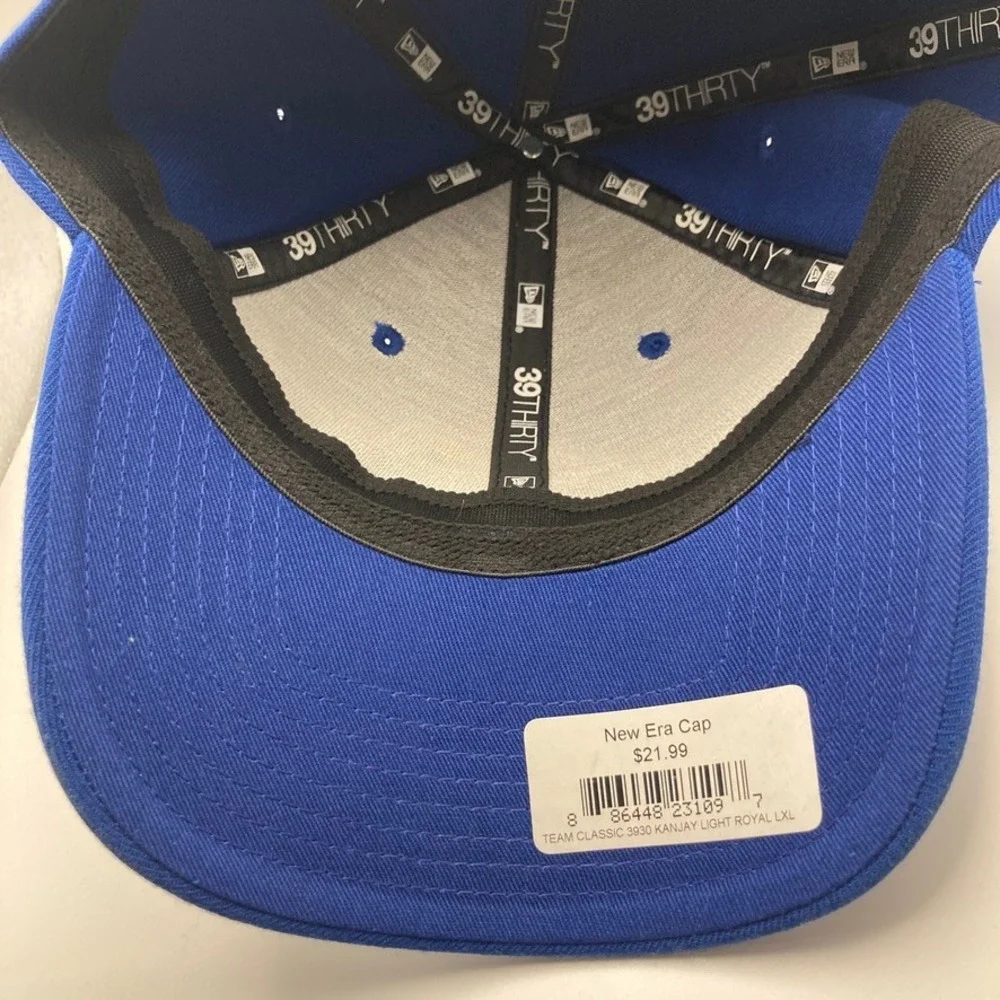 Kansas University KU Jayhawk New Era Cap L/XL Blue Collegiate Gameday Sport‎ Fan